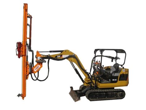 rock drill mini excavator|drilling rig attachments for bobcat.